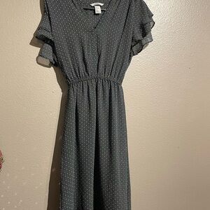 H&M Elegant Black Patterned Summer Dress